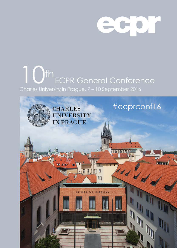 ECPR General Conference Prague, 07 - 10 September 2016 programme cover image